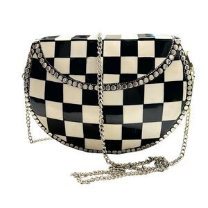 Ramla Handmade Black & White Crossbody Bag